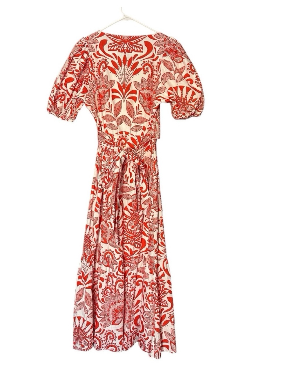 NWT! Sugarlips Juny Floral Stroll Poplin Wrap Top Midi Dress XS - Picture 2 of 6